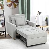 YODOLLA 3-in-1 Sofa Bed Chair, Convertible Sleeper Chair Bed,Adjust Backrest Into a Sofa,Lounger...
