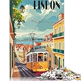 1000 Teile Lissabon Straßenbahn Puzzle Papierpuzzle für Erwachsene und Jugendliche ab 12 Jahren,...