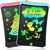 2 Packs LCD Schreibtafel für Kinder, Zaubertafel 8,5 Zoll, Umweltfreundlich Heller Bunten Schrift...