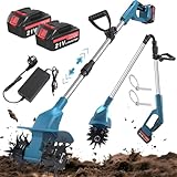 wowspeed Bodenhacke Elektrisch, 21V Akku Gartenfräse, 360 U/min, 16 cm Arbeitstiefe, 20 cm...
