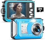 Yixinxin Unterwasserkamera 2.7K Digitalkamera wasserdichte 56MP Autofokus wasserdichte Kamera...