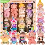 8 Pack Mini Baby Puppen - 4 Zoll Tier Thema lebhafte Baby Puppen Geschenk für Kinder 3-6, 6-12...