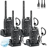 JUCJET EP31 Walkie-Talkie (4 Stück), IP54 wasserdichte Walkie-Talkies, PMR446-Walkie-Talkie mit...