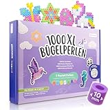 molinoRC Große Bügelperlen 10mm (1000 Stück) - mit 30+ BONUS Vorlagen - XL Bügelperlen in 7...