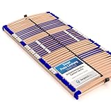 Stabiler Lattenrost 100% BUCHE Lattenrahmen - Nicht verstellbar, starr - SCHULTERFRÄSUNG, 7 Zonen,...
