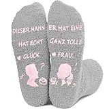 EKKONG Hochzeitsgeschenk für Frauen Männer, Lustige Socken mit Spruch, Partner Geschenke für...