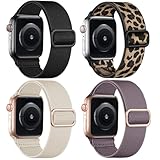 Oielai 4 Pack Loop Armband Kompatibel mit Apple Watch Armband 41mm 40mm 38mm 42mm, Geflochten Nylon...