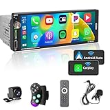 Alondy Autoradio 1Din mit Bildschirm (6,9') Kompatibel mit Apple CarPlay [Wireless] Android Auto...