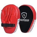 Box Handschuhe aus echtem Leder, Boxen Schlaghandschuhe Boxpolster,Strike Kick Shield Gebogene...