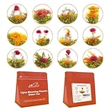 LWXLJMJZC – 12 Stück einzeln verpackter blühender Tee Blooming Tea, Jasminblütentee, grüner...