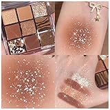 Qing beauty palette Lidschatten-Palette Glitzer Perlglanz Matte Acryl transparentes...