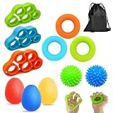 Abiemuce Fingertrainer Handtrainer Ball Set, 11 Stück Handtrainer Fingertrainer Handtrainer Ball...