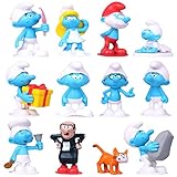 Schlümpfe Figuren 12 Stück Schlümpfe Cake Tortenfiguren Set Smurfs Tortenfiguren Smurfs Kuchen...