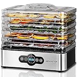 Aigostar Crispy - Dörrautomat, Dörrgerät mit Temperaturregler, 240W, 35-70°C, 99h-Timer, 5...