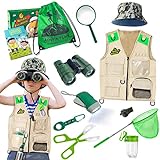 Draussen Forscherset & Bug Catcher Kit mit Kinder Weste, Fernglas, Lupe, Schmetterlingsnetz, Hut und...