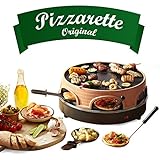 Emerio Pizzaofen, PIZZARETTE das Original, 3 in 1 Pizza-Raclette-Grill, patentiertes Design, für...