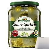 Spreewaldhof Salz-Dill-Gurken in naturtrüben Aufguss (720g Glas) + usy Block