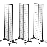 SPACECARE Gridwall Präsentationsständer, 6,4 x 150 cm, schwer, beweglich, bodenstehend, abnehmbare...