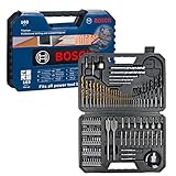 Bosch Accessories Professional 103tlg. Bohrer- und Bit Set Titanium Box (für Holz, Stein und...