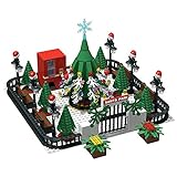 Baustein Bildung Spielzeug - Weihnachtsbäume Straßenlampe Straßenlicht & Baumzäune Sets &...