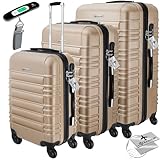 KESSER® 3tlg. Hartschalenkofferset Hartschalenkoffer Reisekoffer Set Reisekofferset Trolley Koffer...