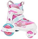 HUDORA Rollschuhe My First Quad 2.0 - Inliner für Kinder - Schuhe mit Rollen - Rollschuhe Mädchen...