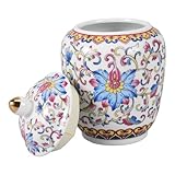 SEWACC Vintage Teedose 350ml Keramikbehälter mit Luftdichtem Deckel im Chinesischen Stil zur...