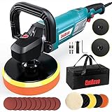 ENEACRO Poliermaschine, 1800W Polierer Variable Geschwindigkeit mit LCD-Anzeige, D-Griff und...
