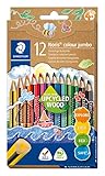 STAEDTLER Buntstifte Noris colour jumbo 188, Made from Upcycled Wood, ergonomische Dreikantform,...