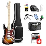 Donner E-Gitarre, 39' E Gitarren Set HSS Pickup Coil Split, Elektrische Gitarre Beginner Set mit...