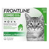 FRONTLINE Combo Katze gegen Zecken, Flöhe & Haarlinge (für Jede Größe & Gewicht) - 3X Pipetten...