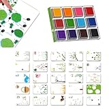 Demsyeq Fingerfarbe für Kleinkinder, waschbar, Kunstmalerei-Set, für Klassenzimmer, Zuhause,...