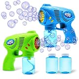 2 Seifenblasenpistole für Kinder mit Seifenblasenflüssigkeit (2 x 148ml) , Seifenblasenset für...