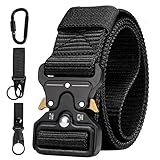 AivaToba Taktischer Gürtel Herren, Schnellverschluss Military Style Nylon Canvas Arbeitsgürtel...