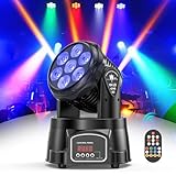 UKing 7X15W Mini Moving Head LED dmx512 RGBW Lichteffekte 5 Steuerungsmodus DJ Disco Licht mit...