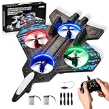 Pipihome Schaumstoff RC Flugzeuge für Kinder, 2,4 GHz Ferngesteuertes Flugzeug mit Licht, RC Plane...