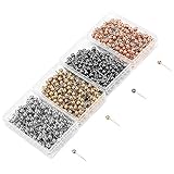 800 Stück Stecknadel Perlen Nadeln Pin Stecknadel Perlkopf Dekonadeln für Deko Nadeln Making...