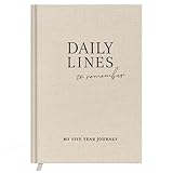 kind of hazel® 5-Jahres-Tagebuch Daily Lines – Tagebuch für Erwachsene zum täglichen Schreiben,...