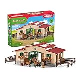 schleich 42195 Pferdestall mit Pferden und Zubehör, ab 3 Jahren, FARM WORLD - Spielset, 48 Teile