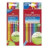 Faber-Castell 110906 - Buntstifte Jumbo Grip, 6er Kartonetui + 12er Colour Grip