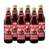 RABENHORST Granatapfel MUTTERSAFT BIO 6er Pack (6 x 700 ml) - 100 % purer Granatapfel-Direktsaft aus...