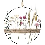 Trockenblumenkranz (30 * 30 cm) Türkranz Deko, DIY Natur Trockenblumenkranz Ring, Frühlingskranz...