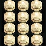Mini Unterwasser Licht,Warmweiß Wasserdichte LED Teelichter, Batteriebetriebenes Flammenloses...