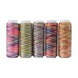 WGFOIP Nähgarn-Set, Buntes Stickgarn, Quilt-Stickgarn, Spulen, Bekleidungszubehör für Handnähen,...