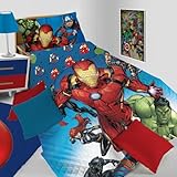 Avengers, Steppdecke für Einzelbett, Frühling, Einzelbett, Übergangsdecke, 100 % Mikrofaser,...