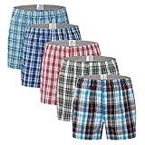 De feuilles 5 Stück bedruckte Boxershorts für Herren, elastische Taille, atmungsaktive...