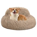 Donut-Hundebett – Komfortables rundes Haustierbett, weiches und kuscheliges Katzenkissen, erhöhte...