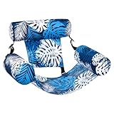 Luftmatratze Pool Sessel, Wasserstuhl Mit Rückenlehne Und Armlehnen, Pflanzenmuster Schwimmsitz...