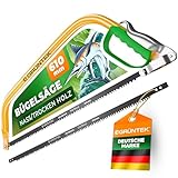 GRÜNTEK Bügelsäge MARLIN inkl 610 mm Sägeblatt; Bogensäge für frische Äste und nassen Holz;...