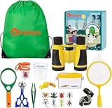 Kizplays® Forscherset für Kinder, Fernglas für Kids 22-teiliges Entdecker Set mit...